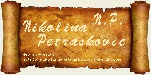 Nikolina Petrašković vizit kartica